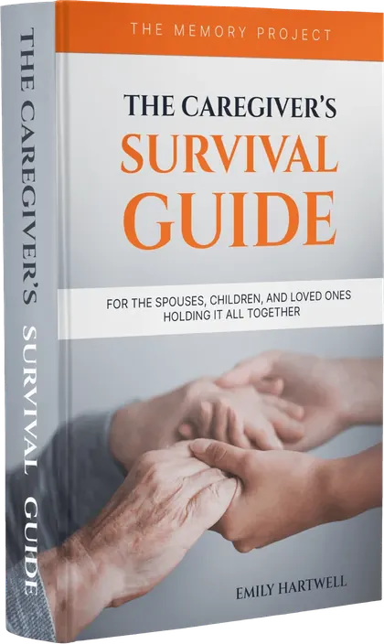 Cover of The Caregiver's Survival Guide e-book showing two people holding hands